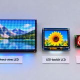 Three types of low power LED display: a direct-view LED module, an LED-backlit TFT LCD module and an LED segment display